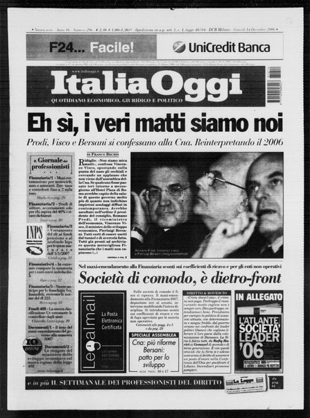 Italia oggi : quotidiano di economia finanza e politica